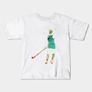 Field Hockey Player Girl Kids T-Shirt